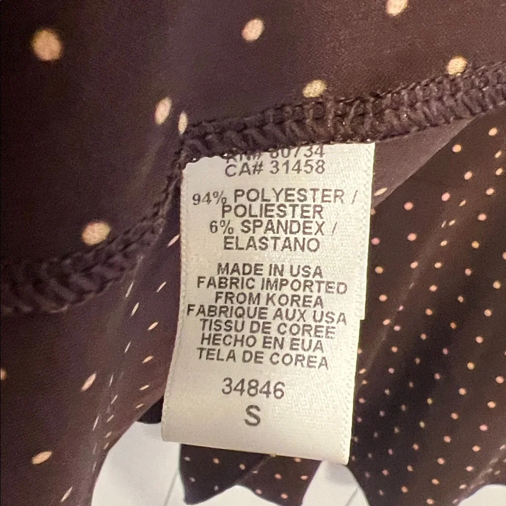 BCBGMaxAzria Dark Brown Dress with Pink Polka Dots - Picture 7 of 7